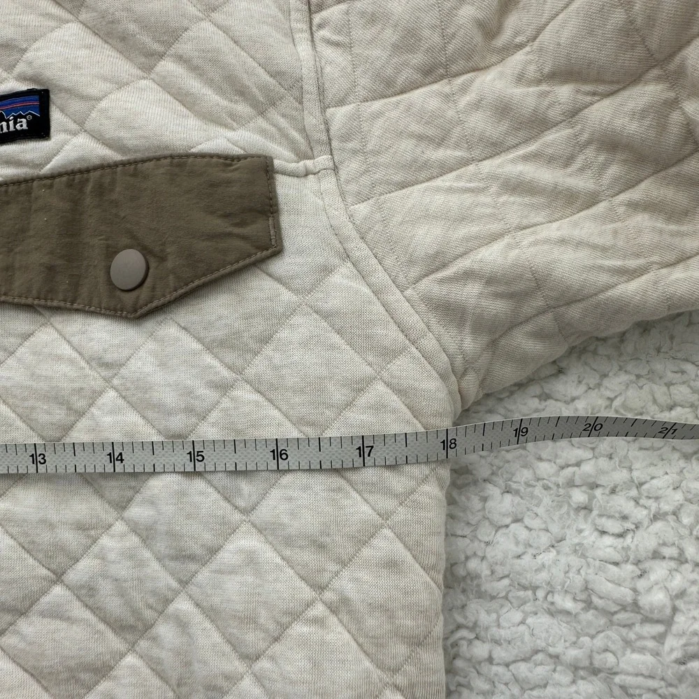 Patagonia Womens Organic Cotton Quilt Snap-T Pullover Oatmeal XXS - Picture 6 of 10